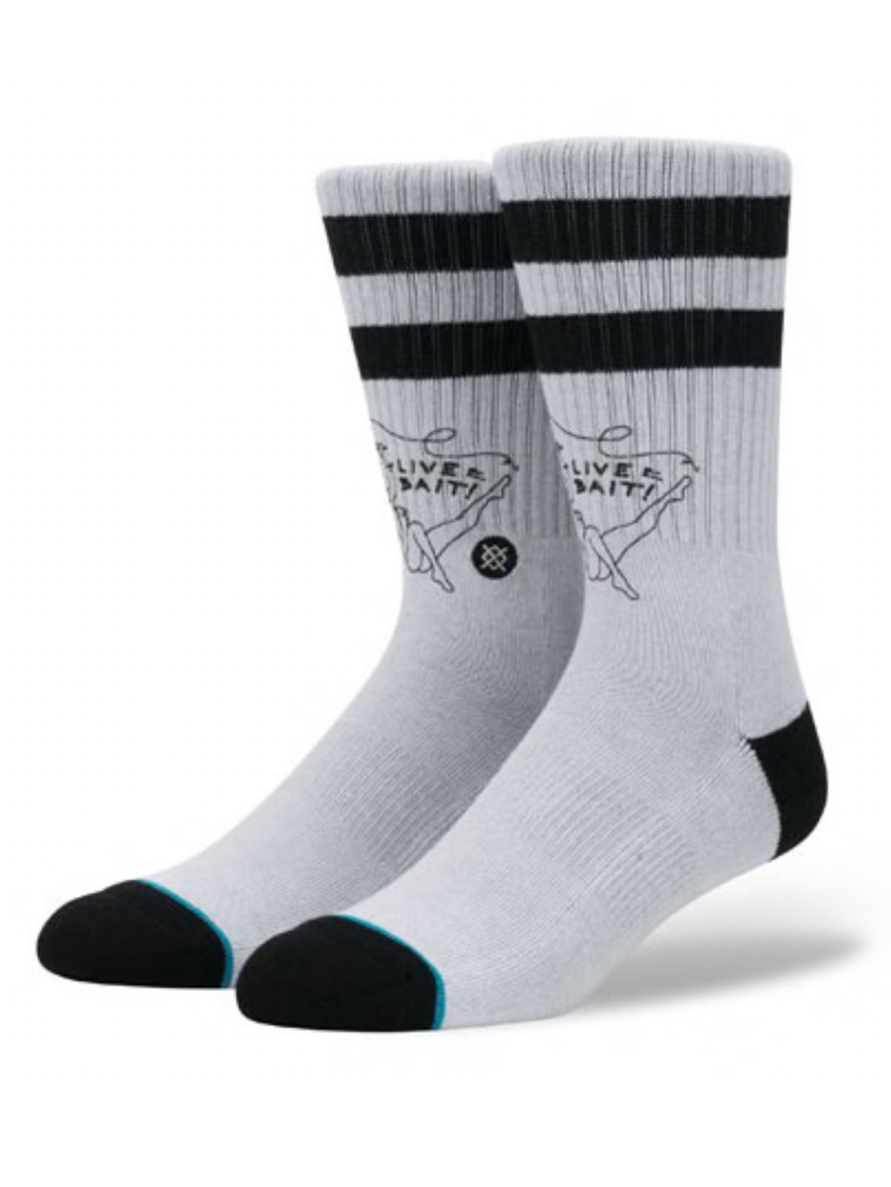 $13❤️‍🔥 Stance Men's LIVE BAIT Crew Socks LARGE L NEW